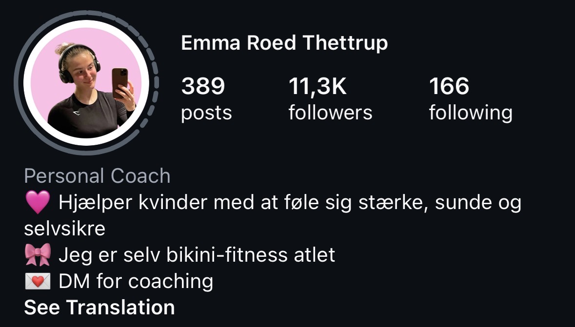 Besked fra en coach med resultater