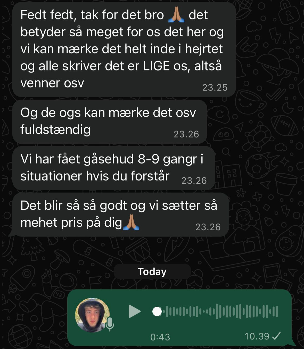 Besked fra en coach med resultater
