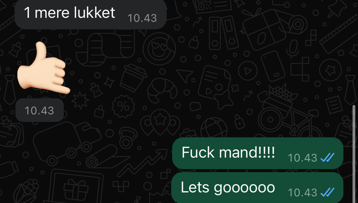 Besked fra en coach med resultater
